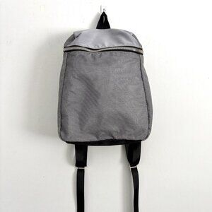 Athleta Light Gray Nylon Mesh Backpack Adjustable Straps Zip Closure